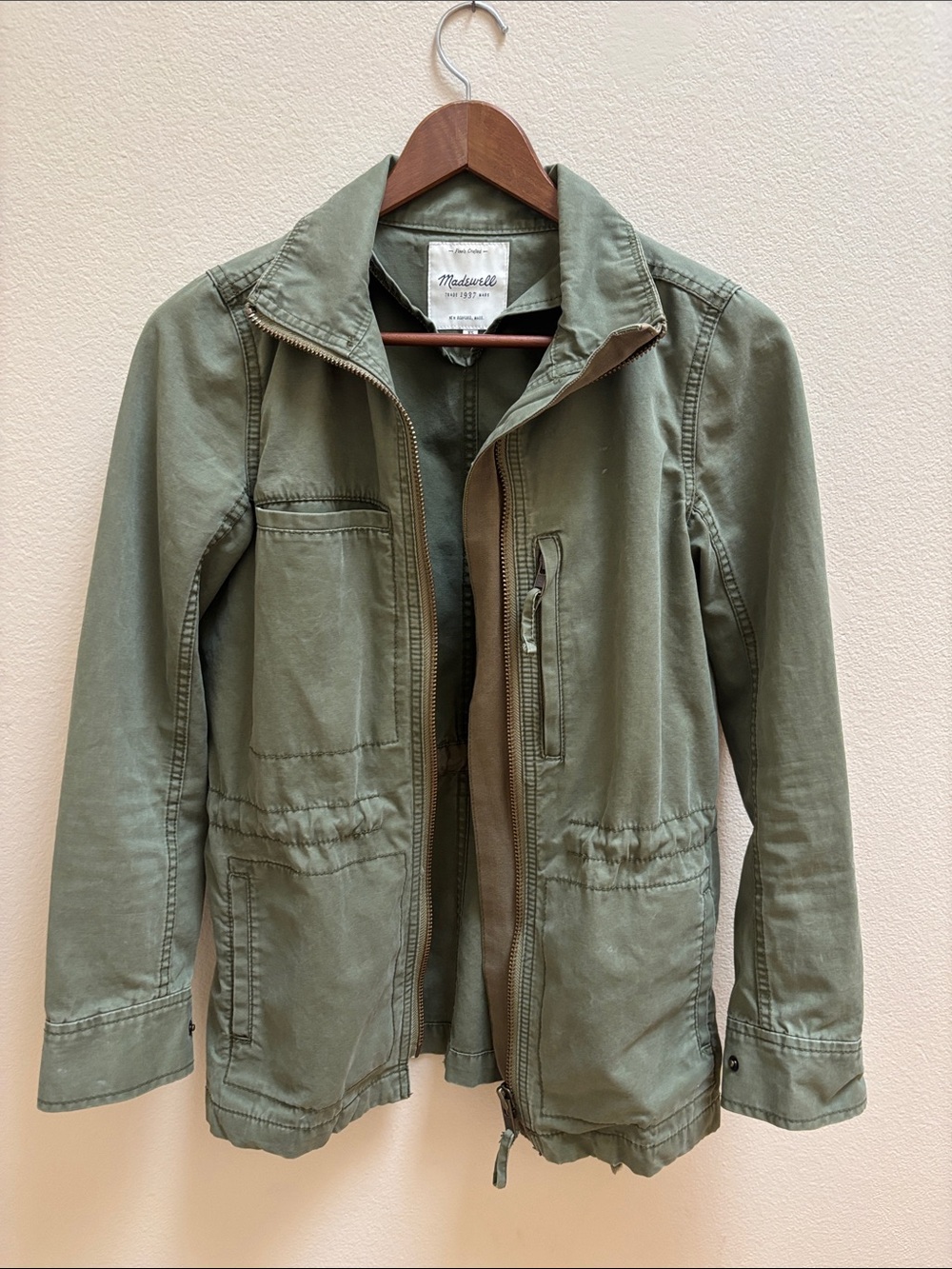 Madewell Military-Style Olive Utility Jacket